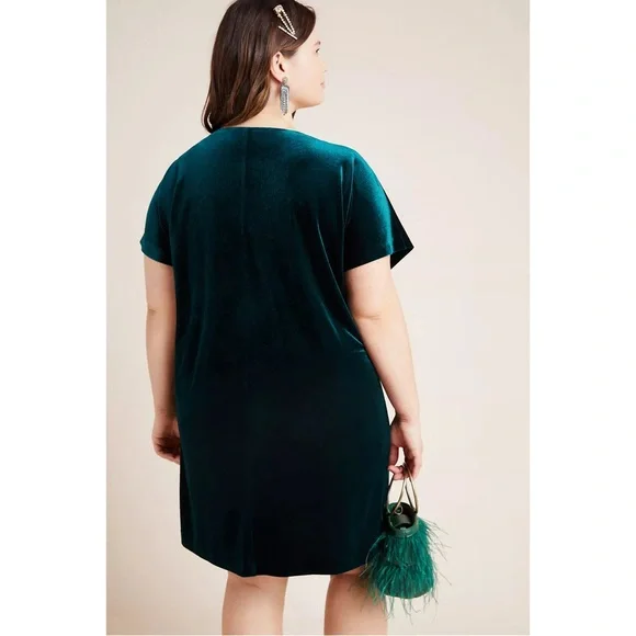 Anthropologie Nancy Green Velvet Tunic Dress NWT SZ 1X - Picture 4 of 16
